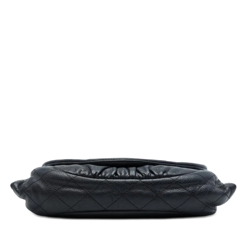 Chanel CC Caviar Half Moon Wallet on Chain Black Leather Very good - Inside View