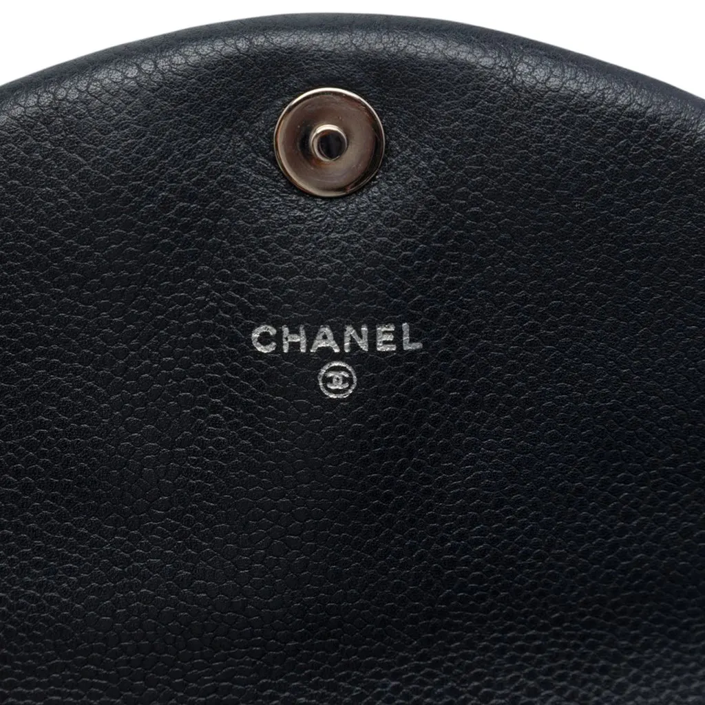 Chanel CC Caviar Half Moon Wallet on Chain Black Leather Very good - Box View