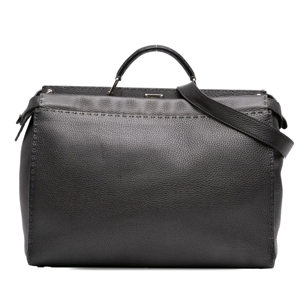 Fendi Large Leather Selleria Peekaboo Iconic Fit Bag MultiColor Leather Very good - Front View