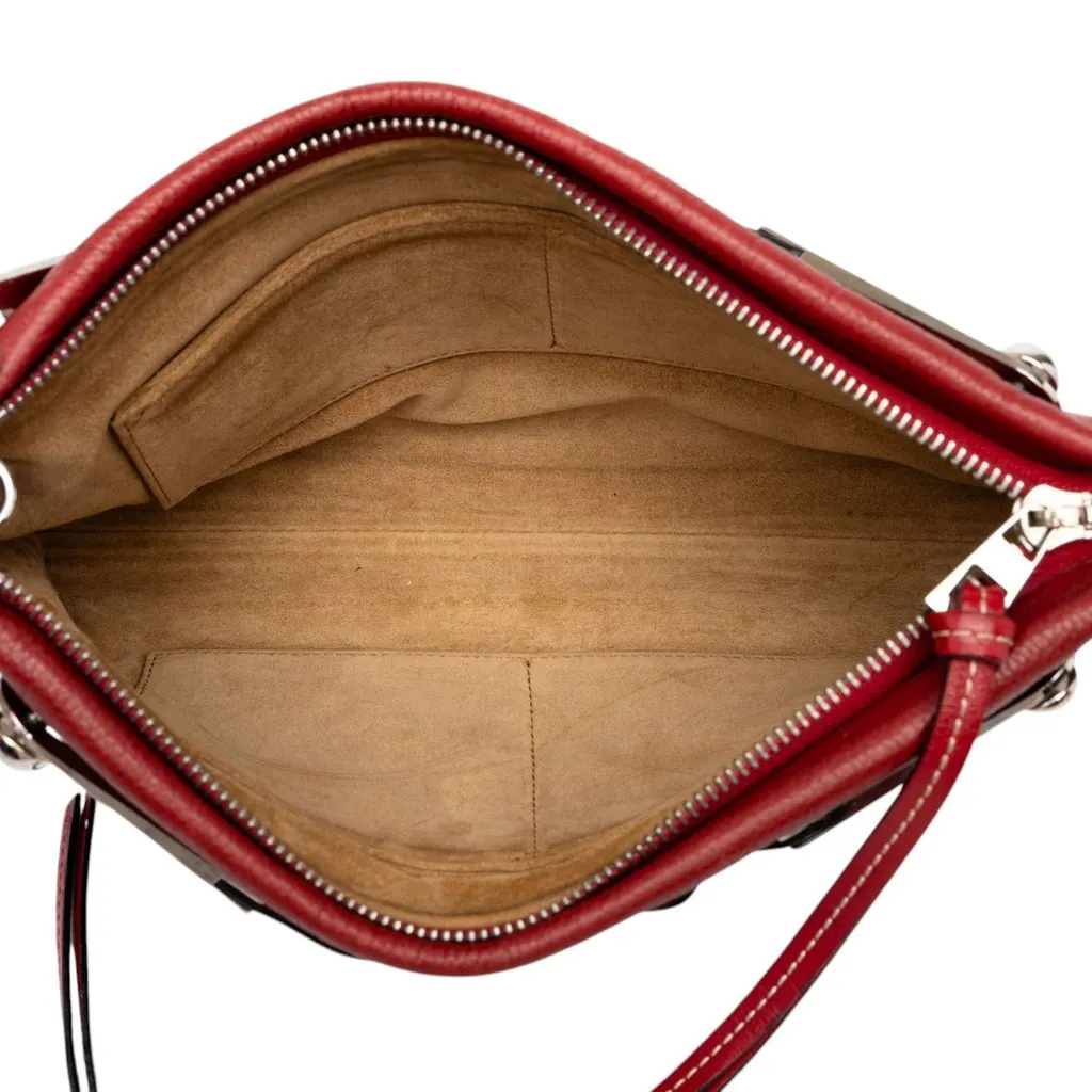 Loewe Small Grained Calfskin Missy Satchel Red Leather Good - Model View