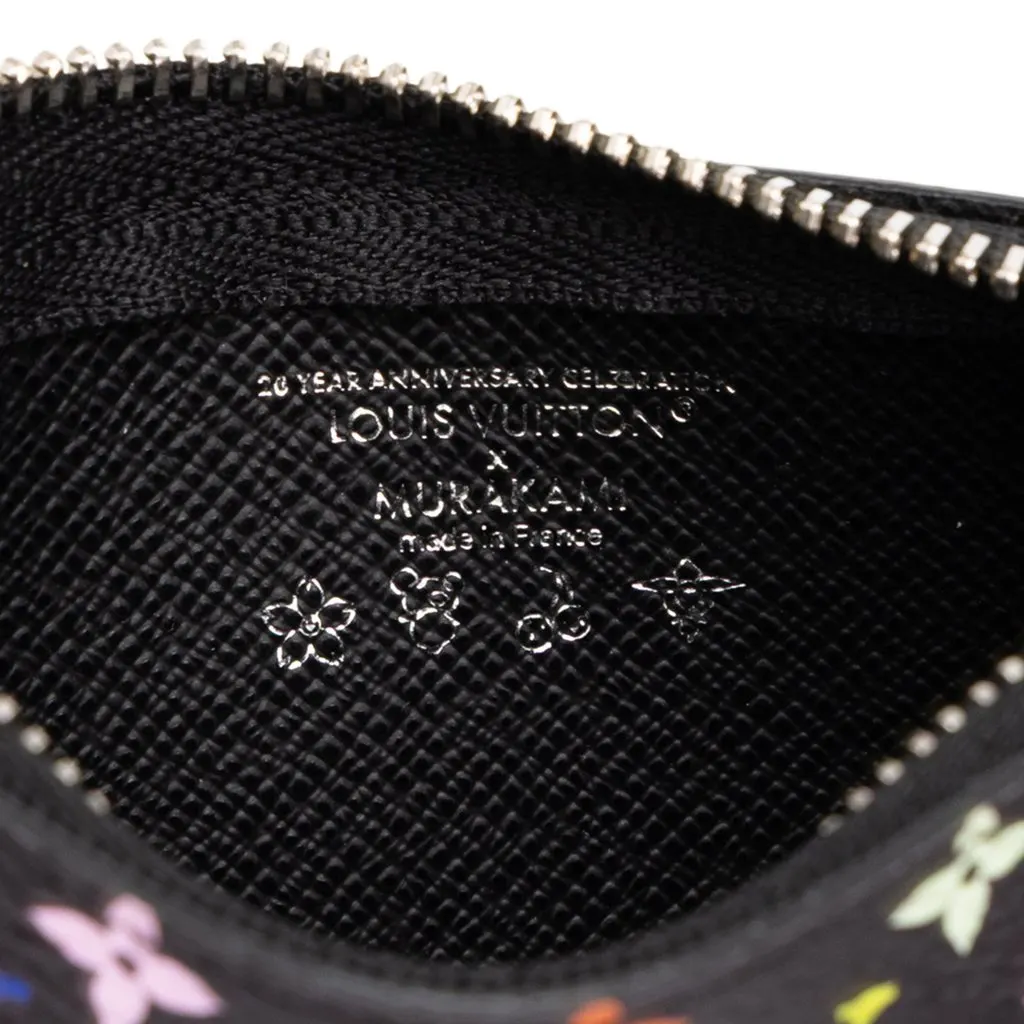 Louis Vuitton Takashi Murakami Monogram Multicolore Key Pouch Black Canvas Very good - Box View