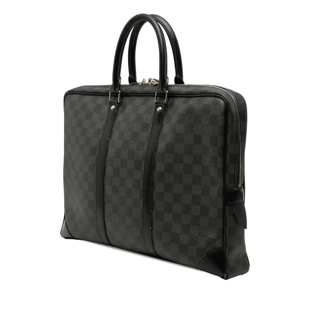 Louis Vuitton Damier Graphite Porte Documents Voyage PM Black Very good - Back View