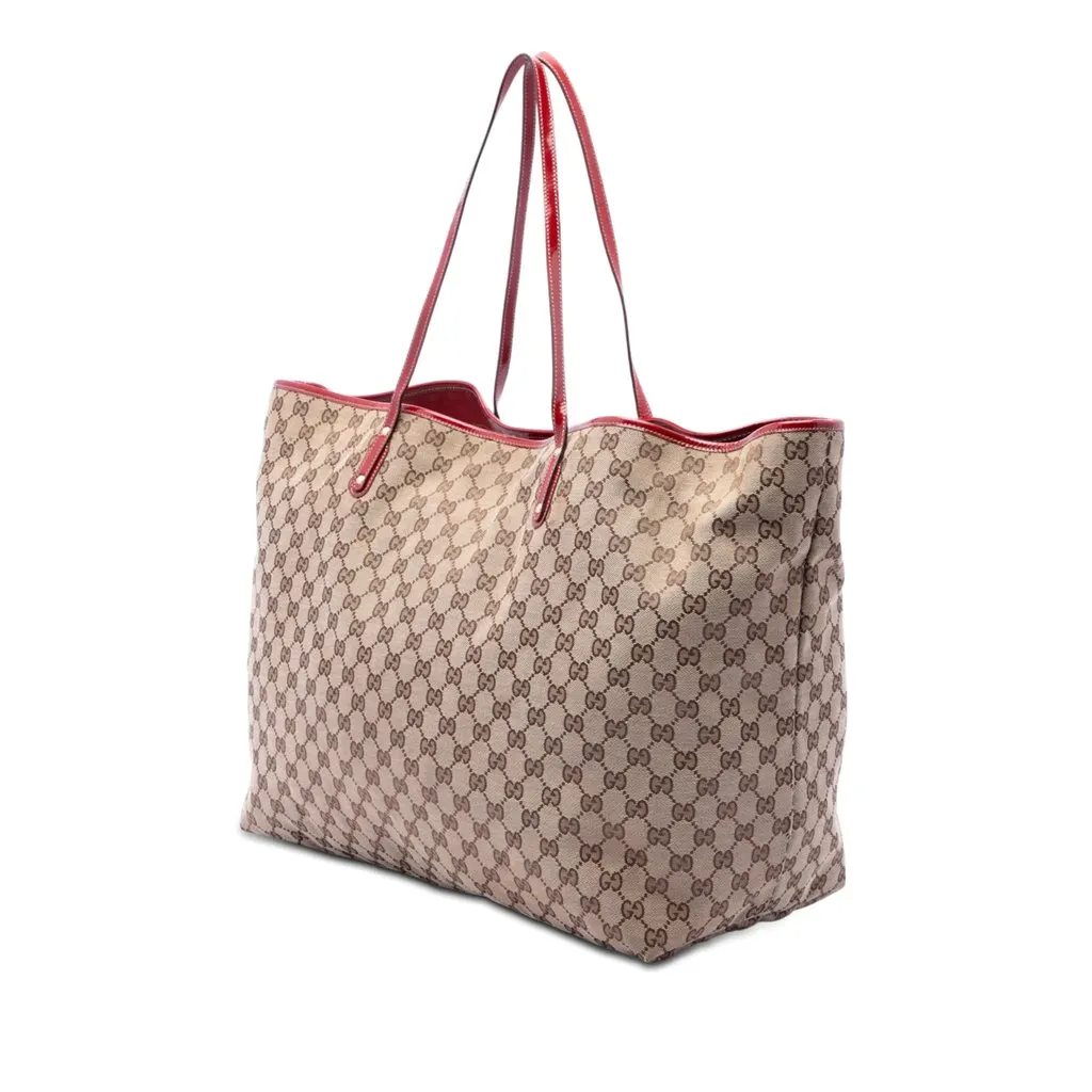 Gucci GG Canvas Brando Guccioli Holiday Chihuahua Tote Beige Very good - Back View