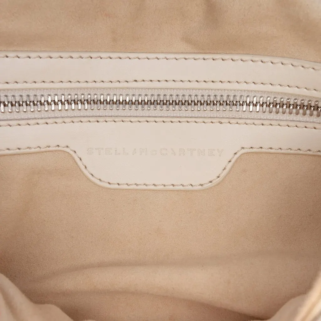 Stella McCartney Woven Faux Leather Becks Top Handle Bag White Good - Box View
