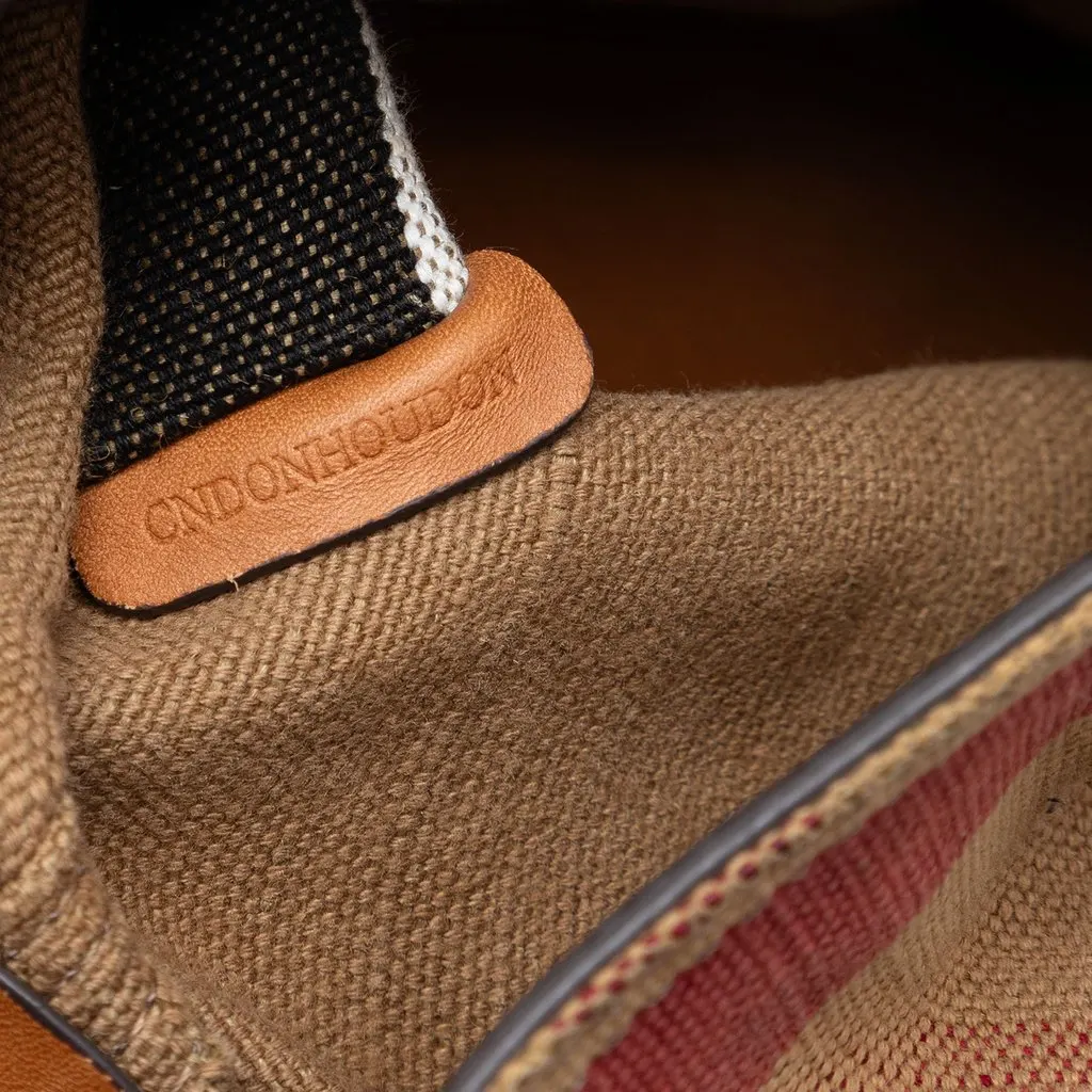Burberry Mini Mega Check Canvas Ashby Tassel Bucket Bag Brown Very good - Box View