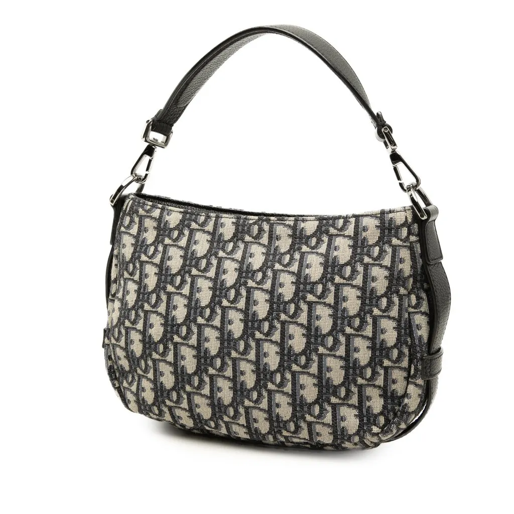Dior Mini Oblique Canvas Soft Saddle Satchel Blue Very good - Back View