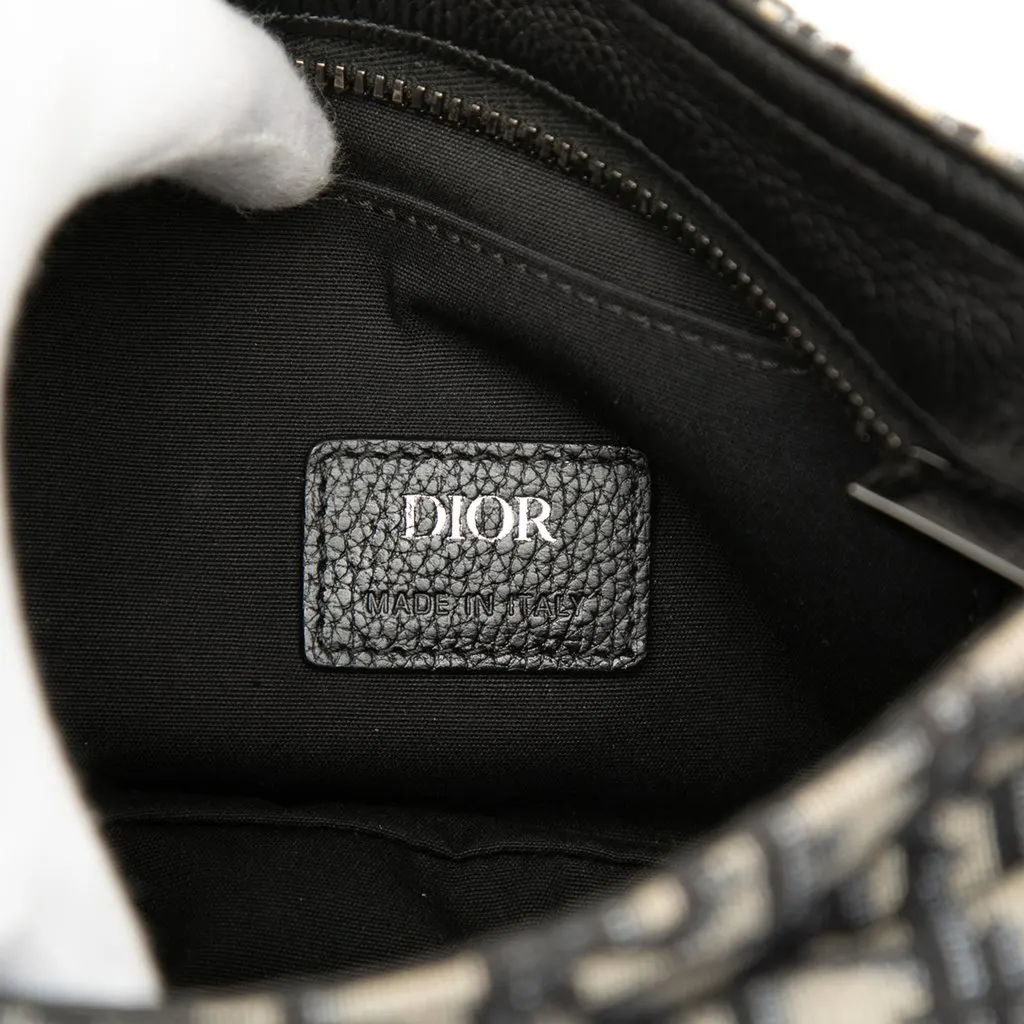 Dior Mini Oblique Canvas Soft Saddle Satchel Blue Very good - Box View