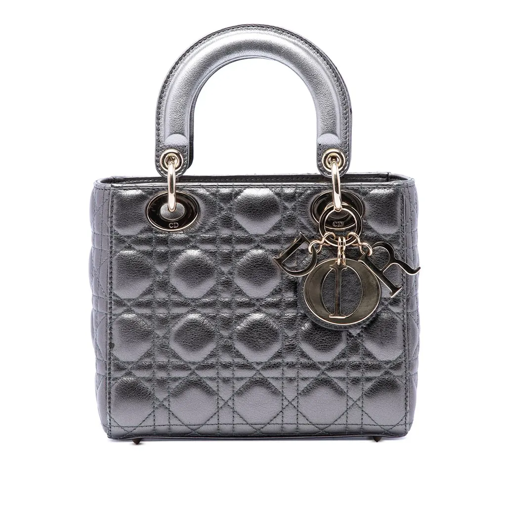 Dior Small Metallic Lambskin Cannage My ABCDior Lady Dior MultiColor Leather Very good - Front View