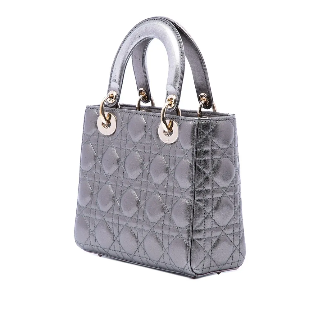 Dior Small Metallic Lambskin Cannage My ABCDior Lady Dior MultiColor Leather Very good - Back View