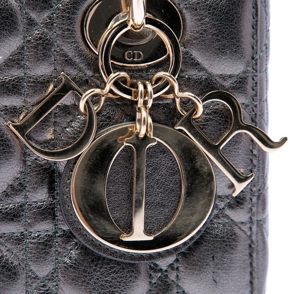 Dior Small Metallic Lambskin Cannage My ABCDior Lady Dior MultiColor Leather Very good - Box View