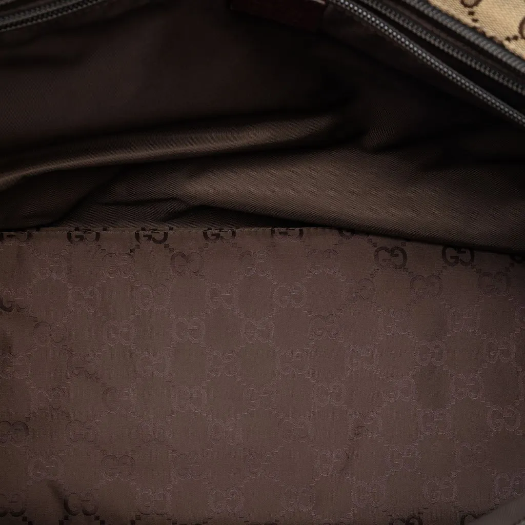 Gucci GG Canvas Web Tote Beige Very good - Model View
