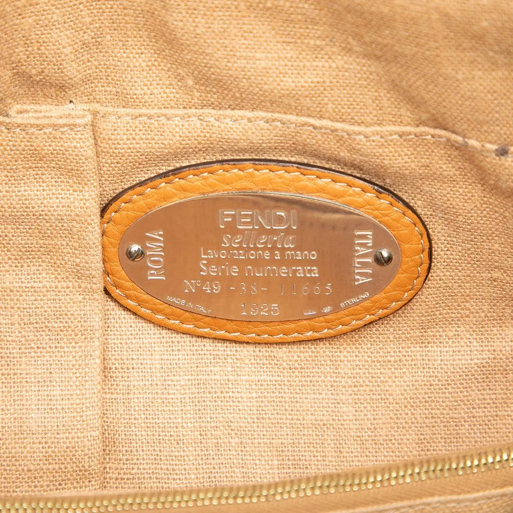 Fendi Medium Leather 2Bag Colorblock Tote Green Leather Good - Box View
