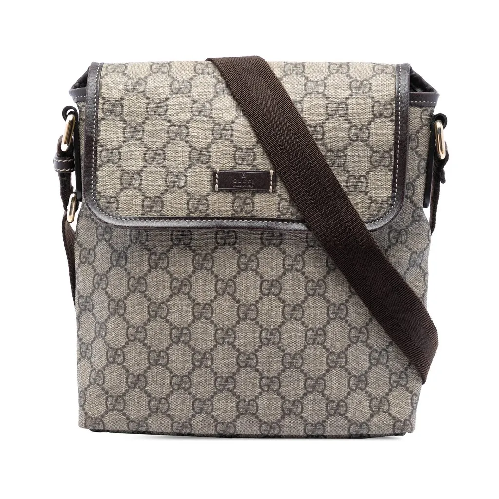Gucci GG Supreme Crossbody Beige Very good - Front View