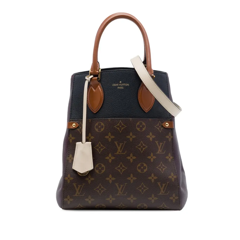 Louis Vuitton Monogram Fold Tote MM Brown Very good - Front View