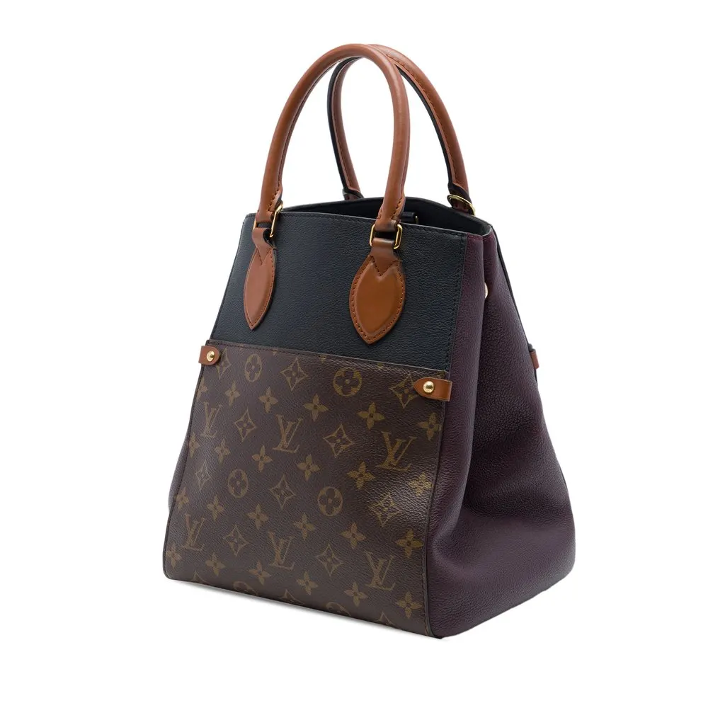 Louis Vuitton Monogram Fold Tote MM Brown Very good - Back View