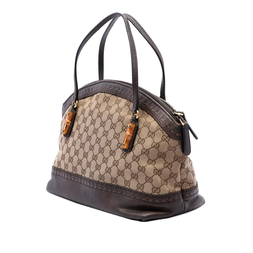 Gucci GG Canvas Laidback Crafty Handbag Beige Canvas Very good - Back View