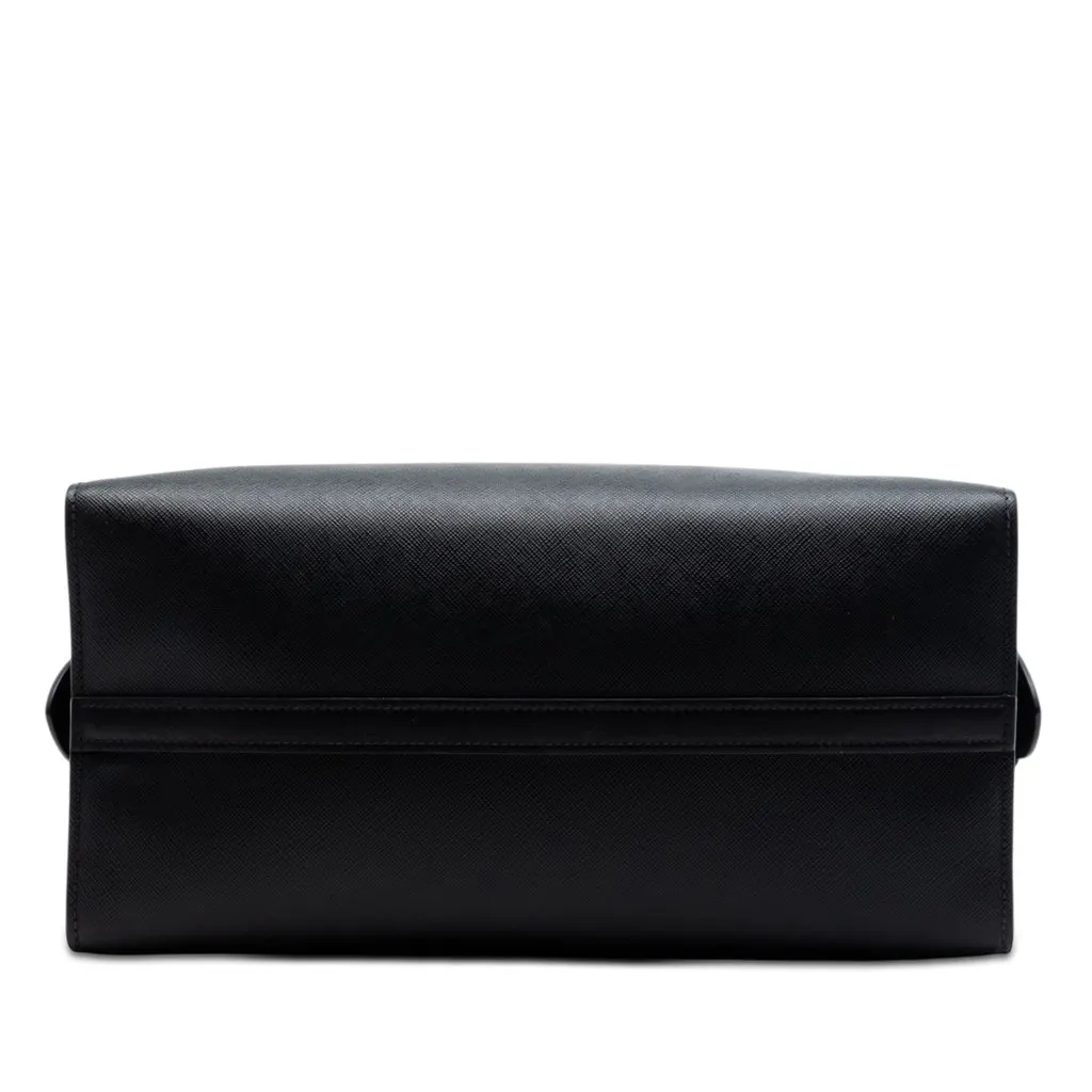 Prada Saffiano and City Calf Esplanade Satchel Black Leather Very good - Inside View