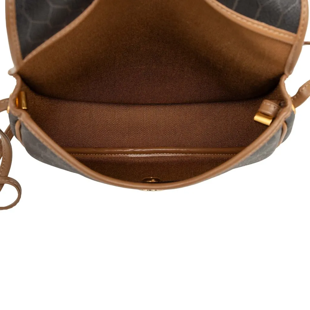 Dior Honeycomb Coated Canvas Crossbody Black Very good - Model View