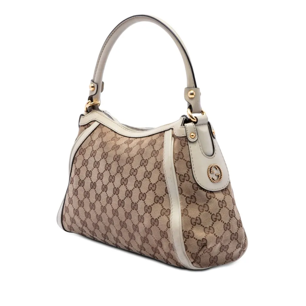 Gucci GG Canvas Scarlett Handbag Beige Very good - Back View