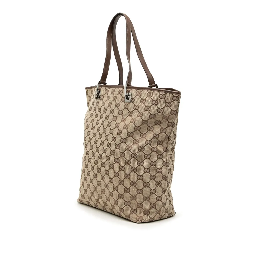 Gucci GG Canvas Tote Beige Very good - Back View