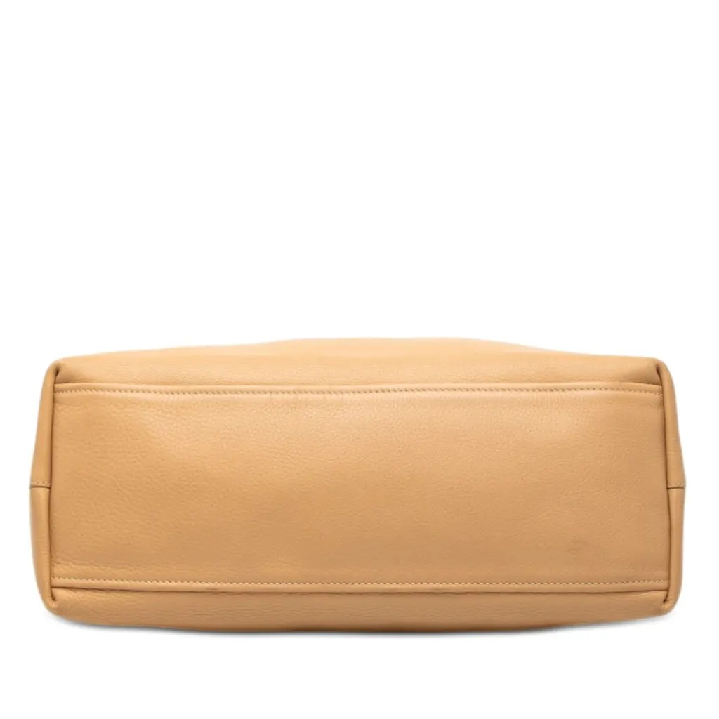 Prada Vitello Daino Tote Brown Leather Good - Inside View