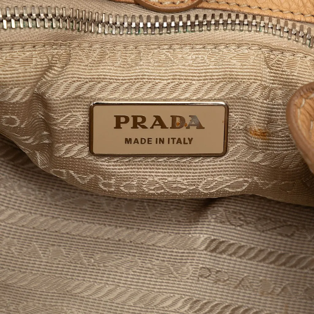 Prada Vitello Daino Tote Brown Leather Good - Box View