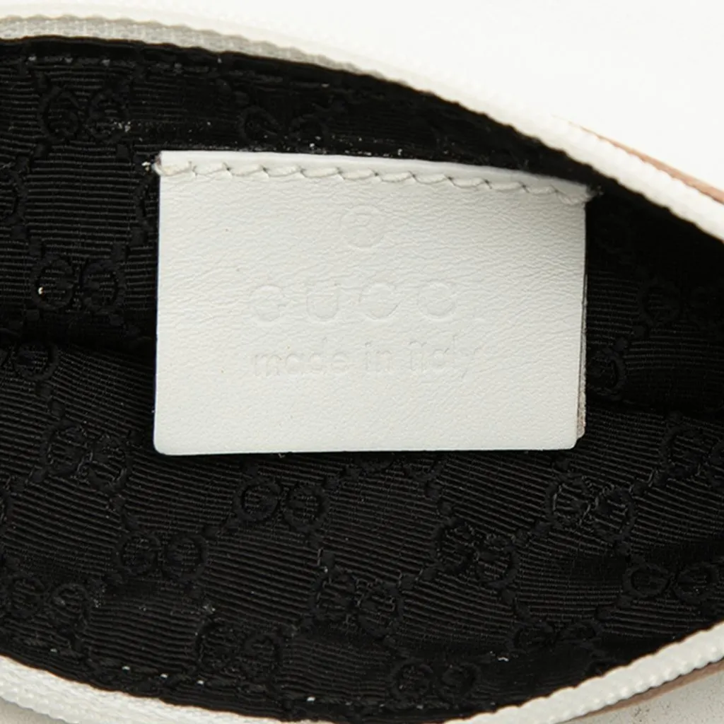 Gucci Perforated Leather Shoulder Bag White Leather Very good - Box View