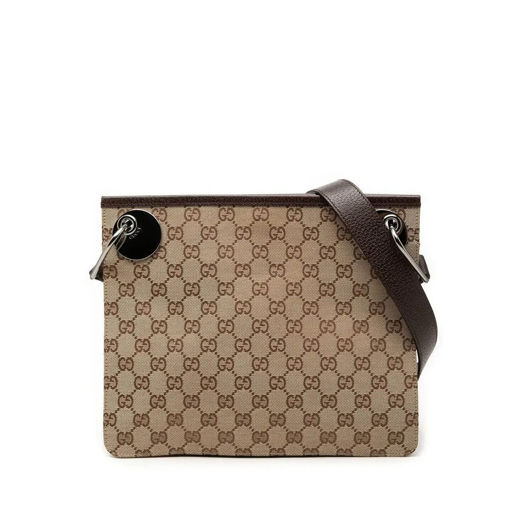 Gucci GG Canvas Eclipse Crossbody Beige Canvas Very good - Front View