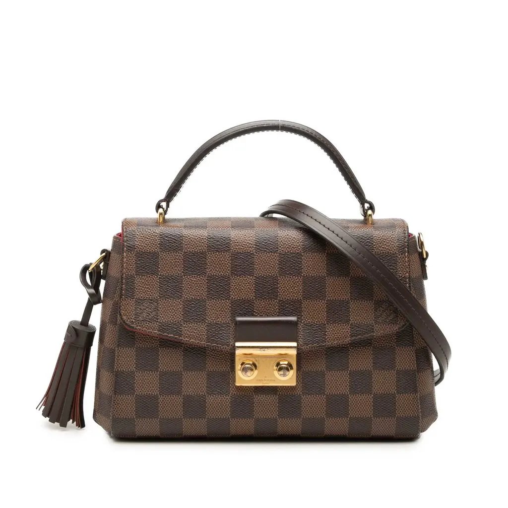 Louis Vuitton Damier Ebene Croisette Brown Very good - Front View