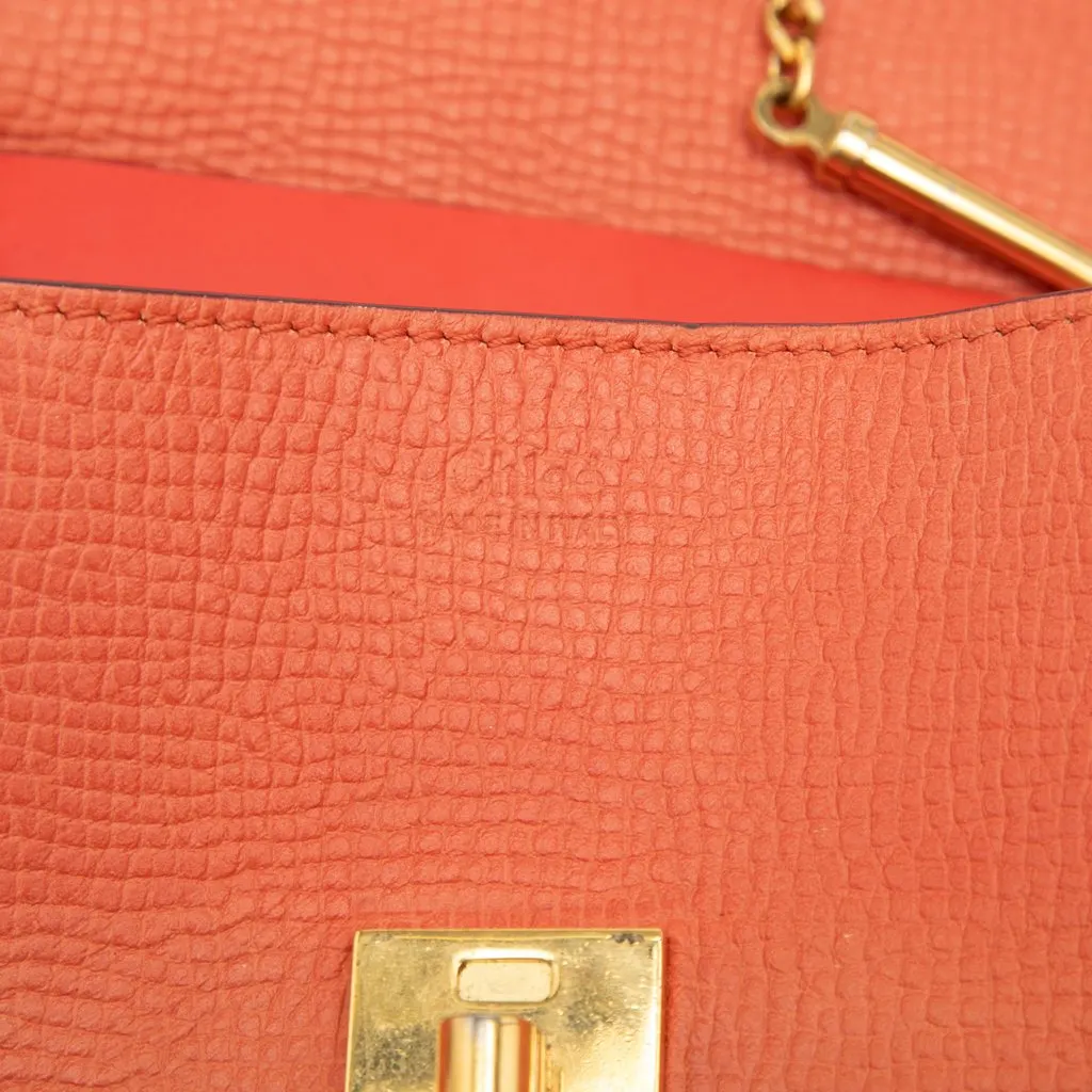 Chloé Small Leather Drew Crossbody Orange Leather Very good - Box View