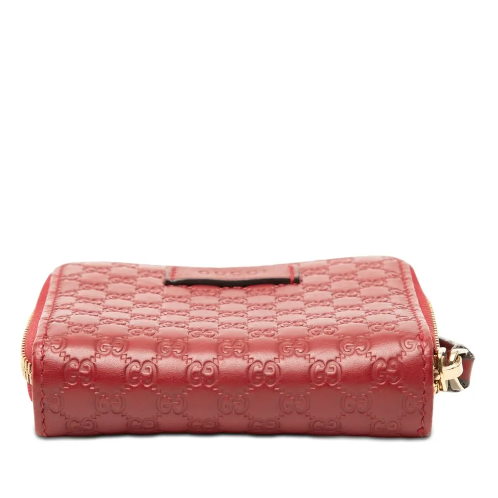 Gucci Microguccissima Zip Around Small Wallet Red Leather Very good - Inside View