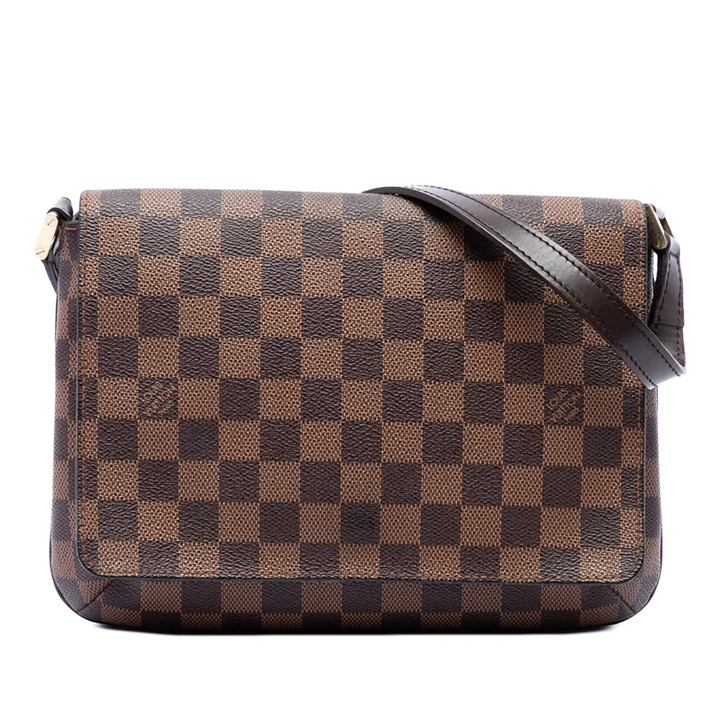 Louis Vuitton Damier Ebene Musette Tango Long Strap Brown Very good - Front View