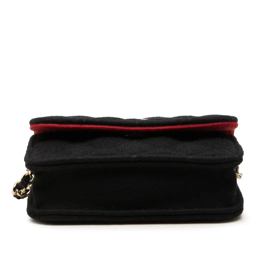Chanel Mini CC Quilted Jersey VIP Flap Black Very good - Inside View