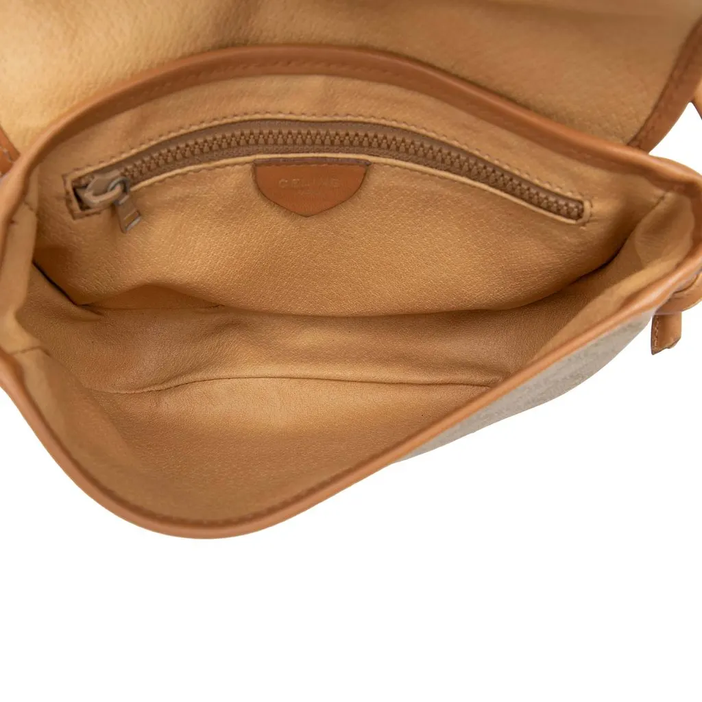 Celine Macadam Coated Canvas Crossbody Beige Canvas Very good - Model View