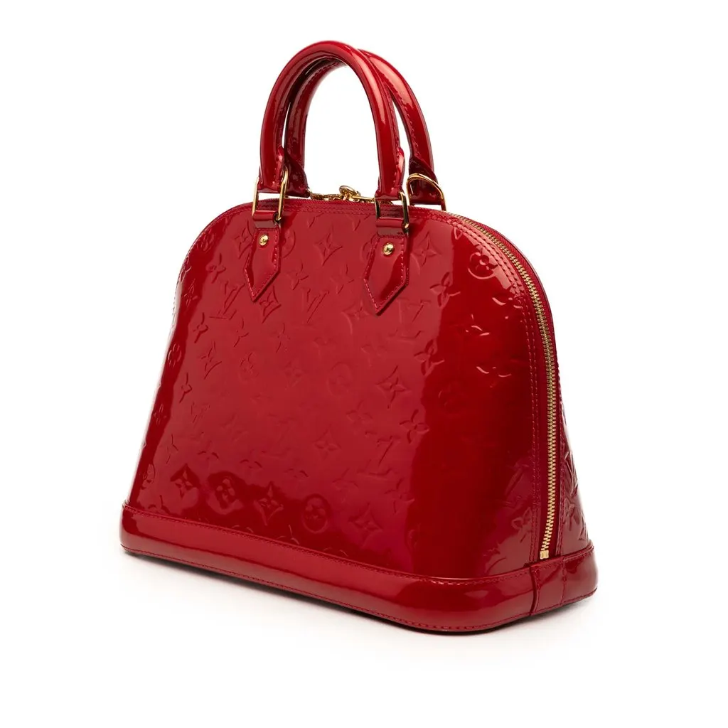 Louis Vuitton Monogram Vernis Alma PM Red Leather Very good - Back View