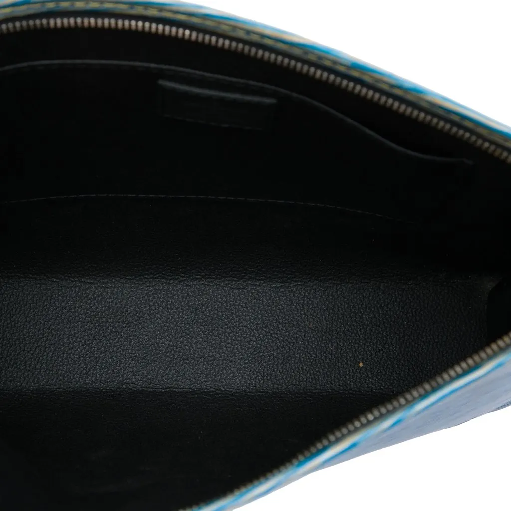 Louis Vuitton Epi Denim Toiletry Pouch 26 Blue Leather Very good - Model View