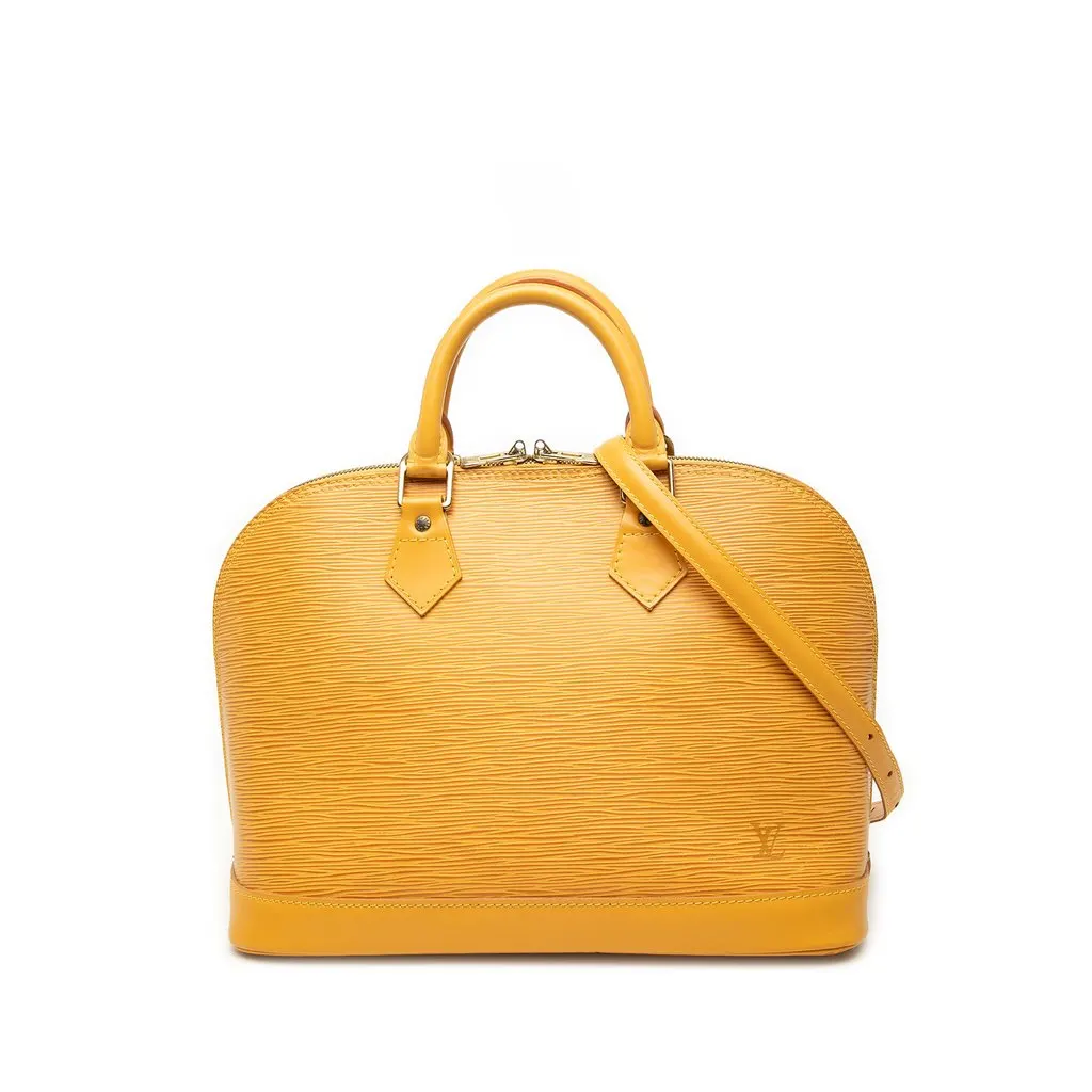 Louis Vuitton Epi Alma PM Yellow Leather Very good - Front View
