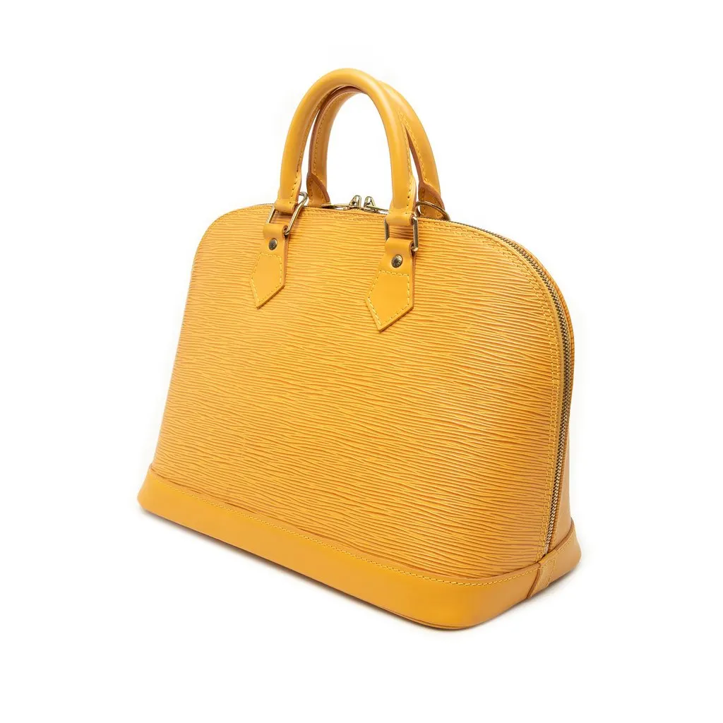 Louis Vuitton Epi Alma PM Yellow Leather Very good - Back View