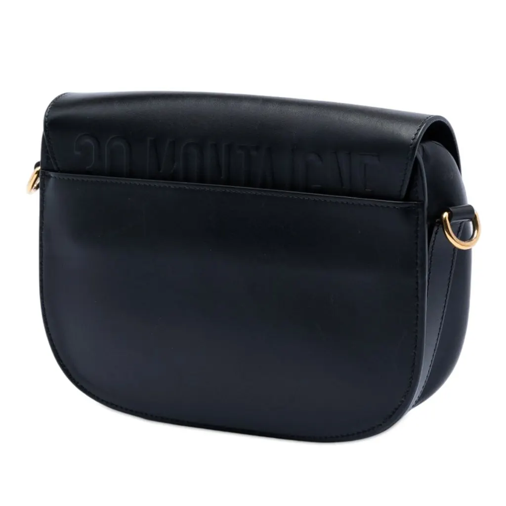 Dior Medium Leather Bobby Crossbody Black Leather Good - Back View