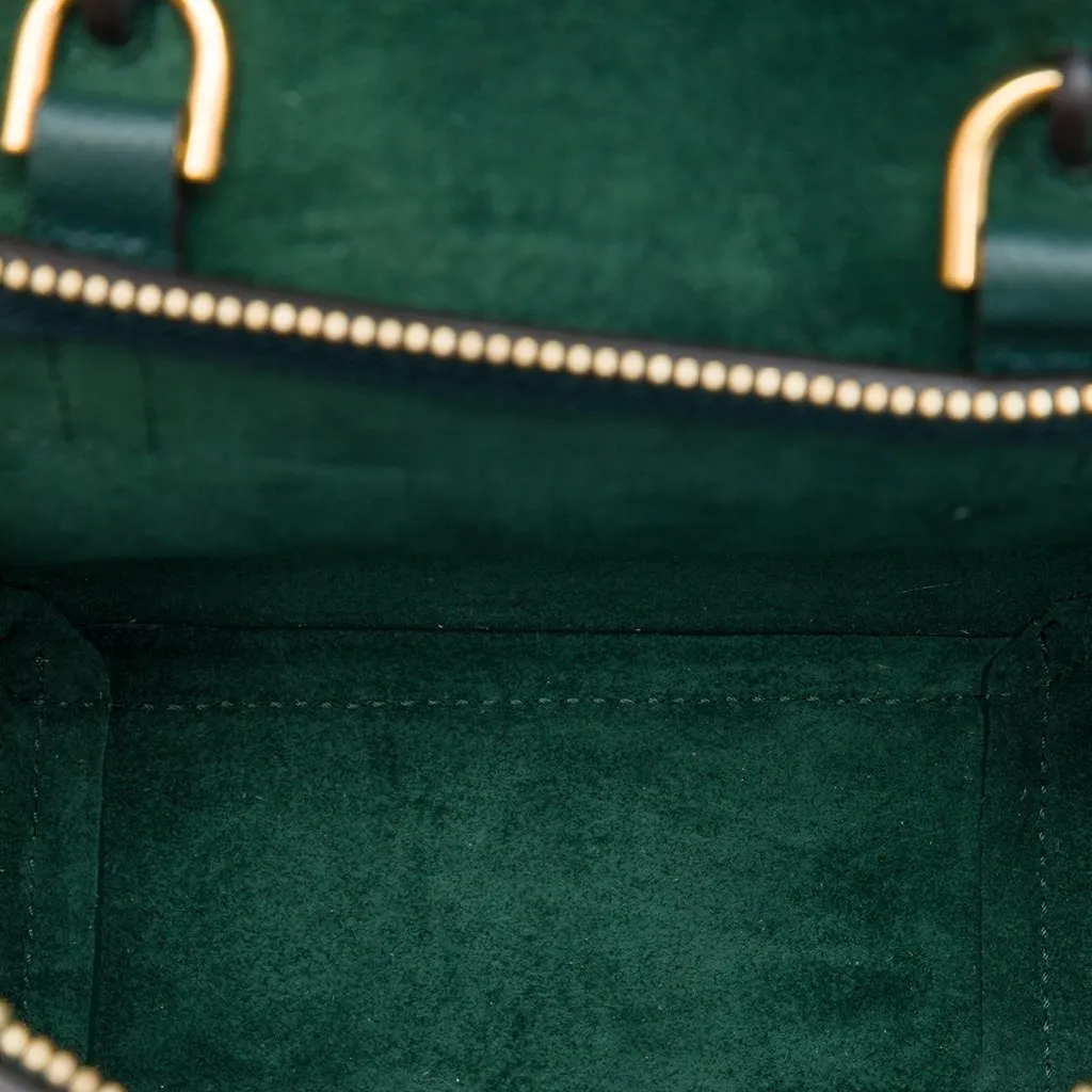 Celine Pico Grained Calfskin Belt Bag Green Leather Very good - Model View
