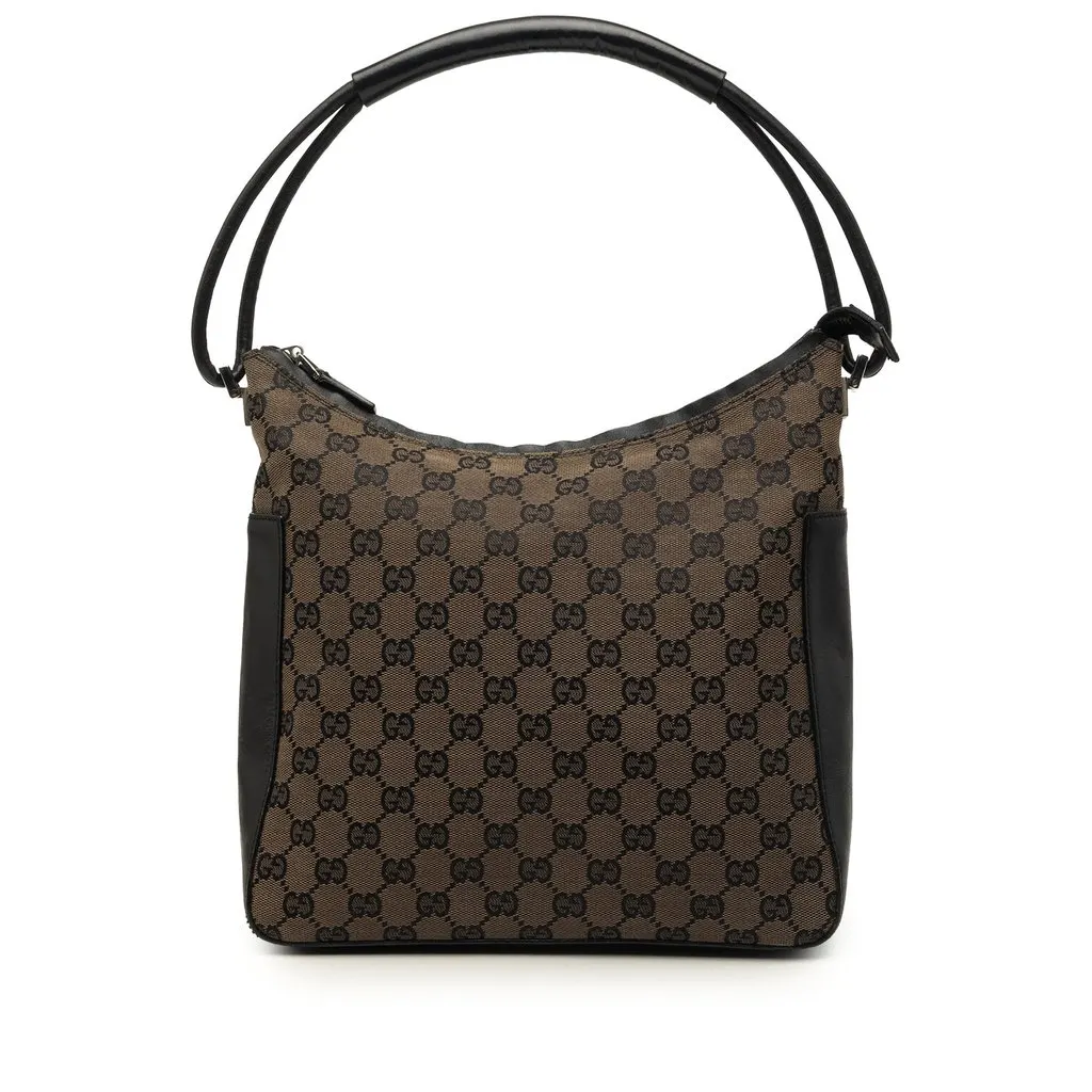 Gucci GG Canvas Handbag Brown Very good - Front View