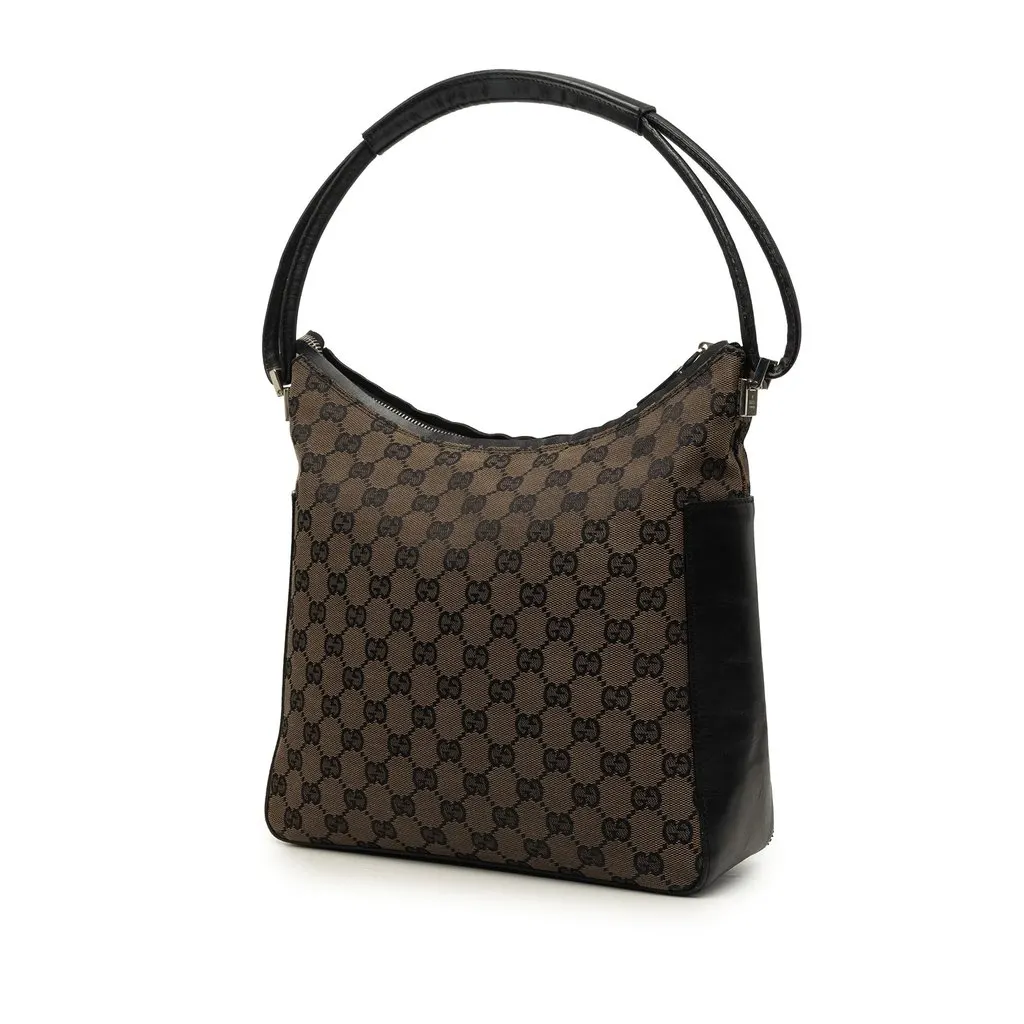 Gucci GG Canvas Handbag Brown Very good - Back View