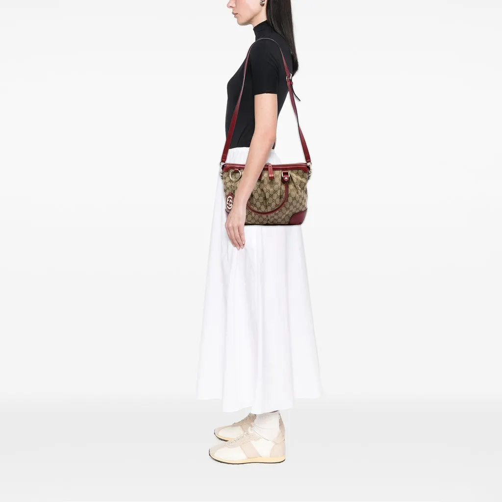 Gucci GG Canvas Sukey Satchel Beige Very good - Box View