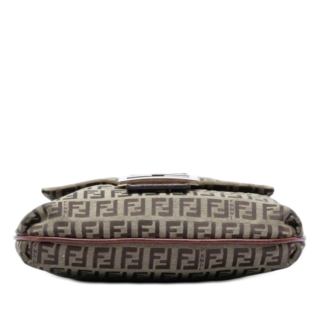 Fendi Zucchino Canvas Crossbody Brown Canvas Very good - Inside View