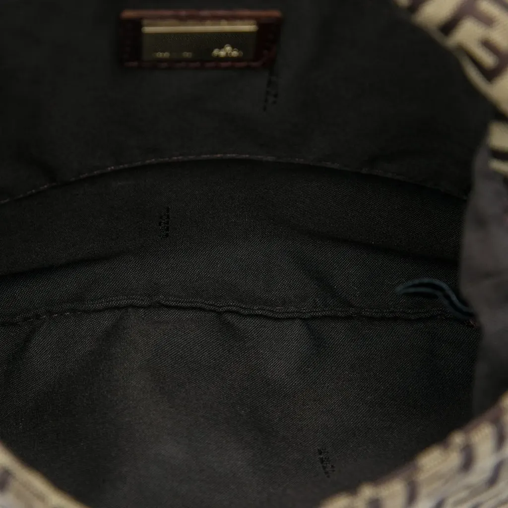 Fendi Zucchino Canvas Crossbody Brown Canvas Very good - Model View