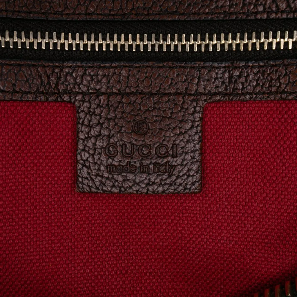 Gucci Cotton Seventies Web Boston Bag Brown Very good - Box View