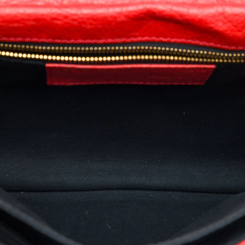 Balenciaga Lambskin Motocross Giant 12 Envelope Clutch Red Leather Good - Model View
