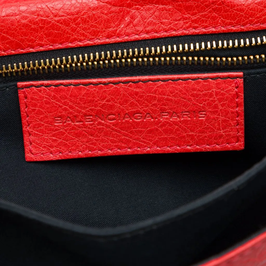 Balenciaga Lambskin Motocross Giant 12 Envelope Clutch Red Leather Good - Box View