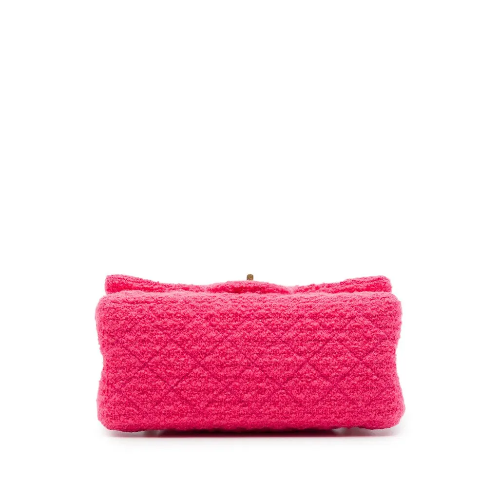 Chanel Mini Quilted Tweed Reissue 2.55 Single Flap 224 Pink Tweed Very good - Inside View