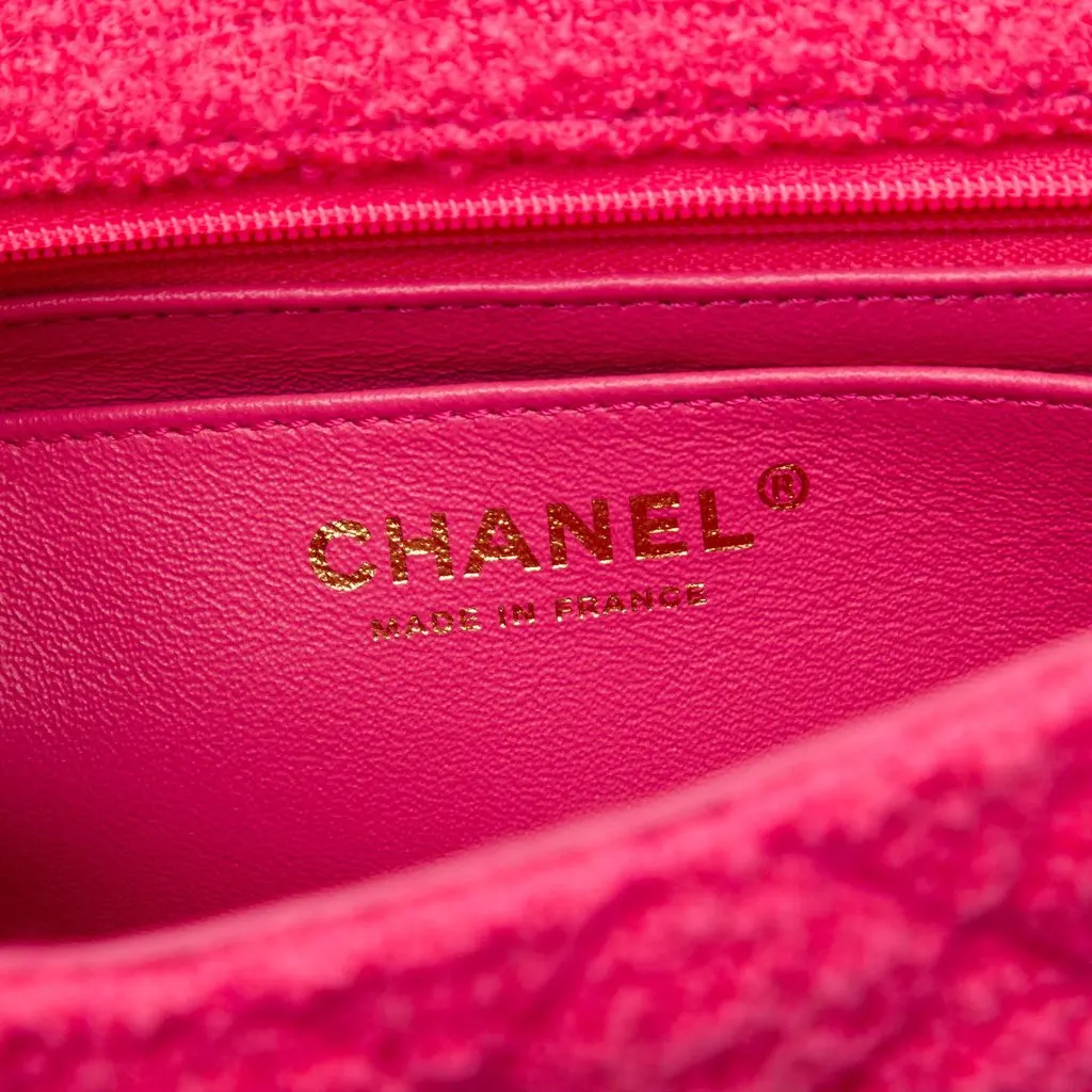 Chanel Mini Quilted Tweed Reissue 2.55 Single Flap 224 Pink Tweed Very good - Box View